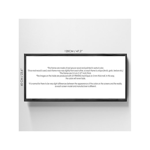 HanahHome Druk artystyczny w kolorze brązowo-czarnym w ramce - 120 x 60 cm Hanahhome onesize wyprzedaż Limango Polska