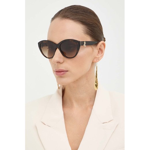 Jimmy Choo okulary przeciwsłoneczne damskie kolor brązowy 0JC5007 ze sklepu ANSWEAR.com w kategorii Okulary przeciwsłoneczne damskie - zdjęcie 174789438