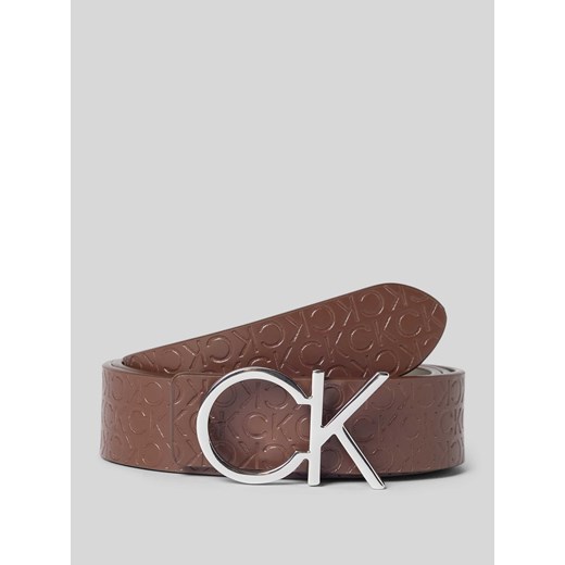 Pasek ze skóry bawolej z aplikacją z logo ze sklepu Peek&Cloppenburg  w kategorii Paski damskie - zdjęcie 174790978