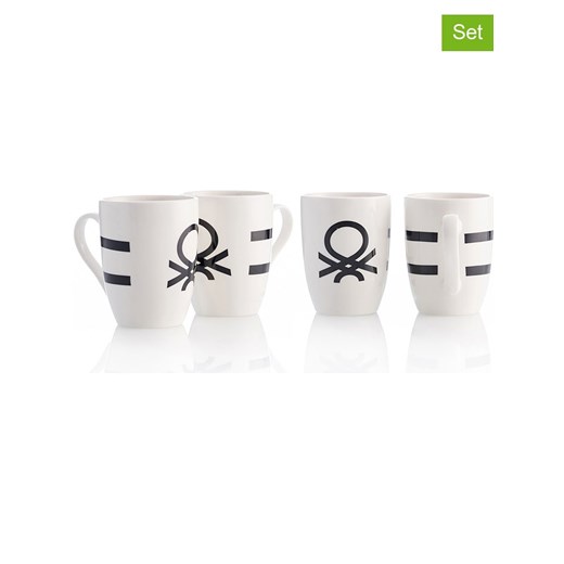 Benetton Kubki (4 szt.) w kolorze biało-czarnym - 360 ml ze sklepu Limango Polska w kategorii Naczynia - zdjęcie 174791436