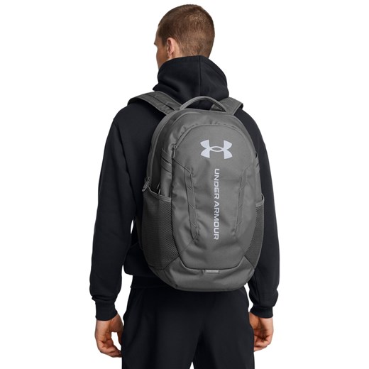 Plecak treningowy uniseks Under Armour UA Hustle 6.0 Backpack - szary ze sklepu Sportstylestory.com w kategorii Plecaki - zdjęcie 174792625