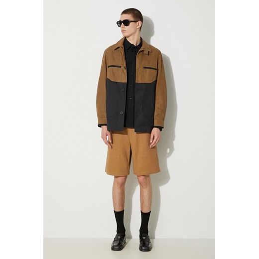 A.P.C. szorty bawełniane kolor brązowy COGBJ.H10179-CARAMEL XL promocja PRM