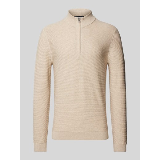 Sweter z dzianiny o kroju slim fit ze stójką ze sklepu Peek&Cloppenburg  w kategorii Swetry męskie - zdjęcie 174799839