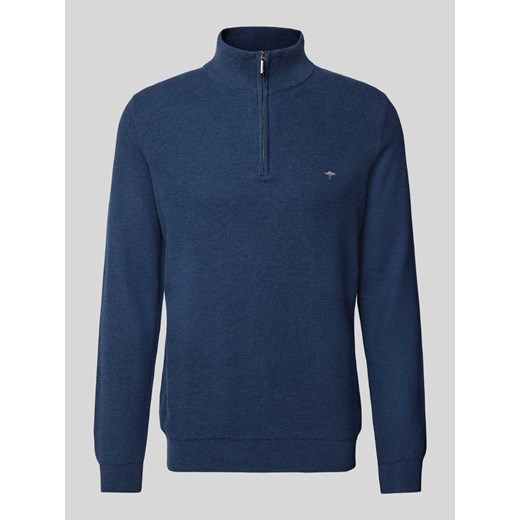 Sweter z dzianiny z wyhaftowanym logo ze sklepu Peek&Cloppenburg  w kategorii Swetry męskie - zdjęcie 174799925