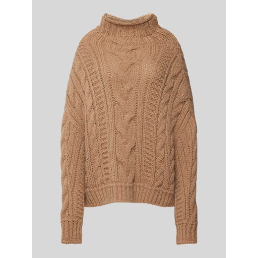 Sweter z dzianiny ze stójką ze sklepu Peek&Cloppenburg  w kategorii Swetry damskie - zdjęcie 174800089