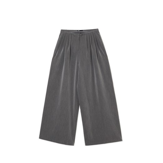 Cropp - Spodnie wide leg - szary ze sklepu Cropp w kategorii Spodnie damskie - zdjęcie 174802505