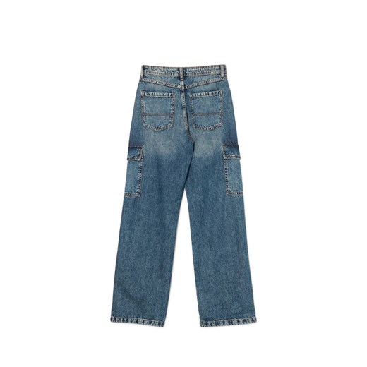 Cropp - Niebieskie jeansy baggy - niebieski Cropp 42 Cropp