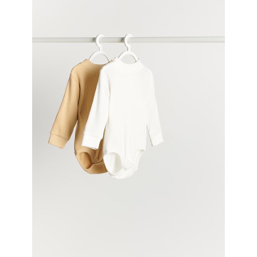 Reserved - Bawełniane body 2 pack - złamana biel Reserved 80 (9-12 m.) Reserved