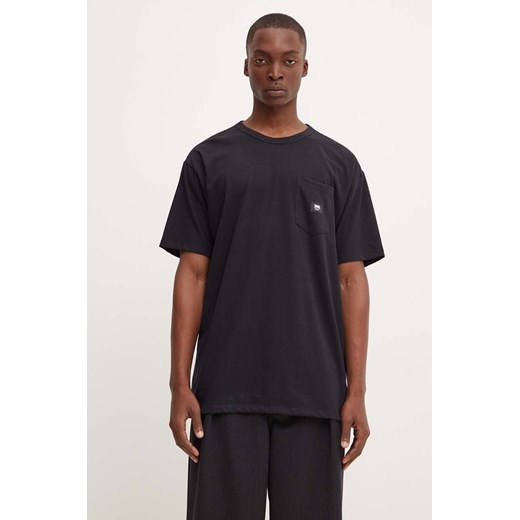 Vans t-shirt bawełniany męski kolor czarny gładki VN000G3YBLK1 ze sklepu ANSWEAR.com w kategorii T-shirty męskie - zdjęcie 174805456