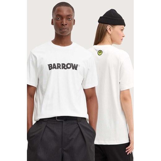 Barrow t-shirt bawełniany kolor beżowy z nadrukiem F4BWUATH144 ze sklepu ANSWEAR.com w kategorii T-shirty męskie - zdjęcie 174805579