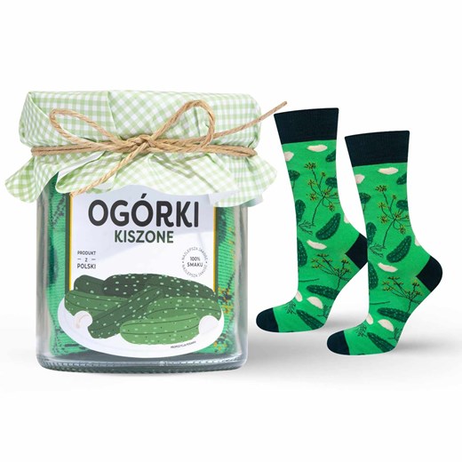 Skarpetki Męskie SOXO ogórki kiszone z ozdobną serwetką ze sklepu Sklep SOXO w kategorii Skarpetki męskie - zdjęcie 174805726
