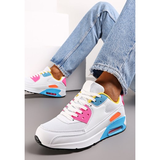 Biało-Niebieskie Sznurowane Sneakersy na Grubej Podeszwie Sayre ze sklepu renee.pl w kategorii Buty sportowe damskie - zdjęcie 174805847