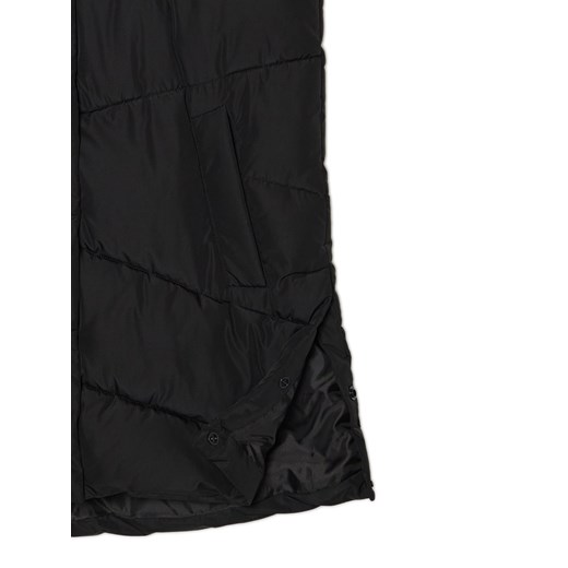 Cropp - Czarna kamizelka puffer z kapturem - czarny Cropp XS Cropp