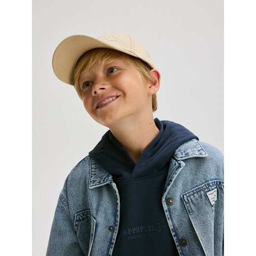 Reserved - Bawełniana czapka z daszkiem - beżowy Reserved 9-13 lat Reserved