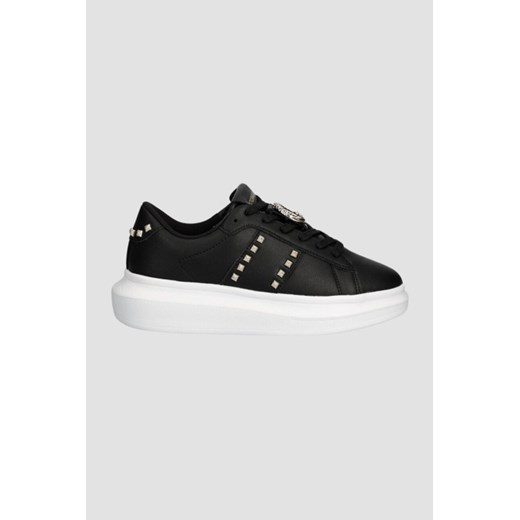 JUST CAVALLI Czarne skórzane sneakersy FONDO URSA DIS. 3, Rozmiar 37 ze sklepu outfit.pl w kategorii Buty sportowe damskie - zdjęcie 174808125