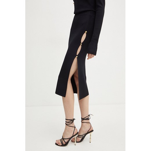 Versace Jeans Couture spódnica kolor czarny midi ołówkowa 77HAEMB1 CM61H ze sklepu ANSWEAR.com w kategorii Spódnice - zdjęcie 174809506