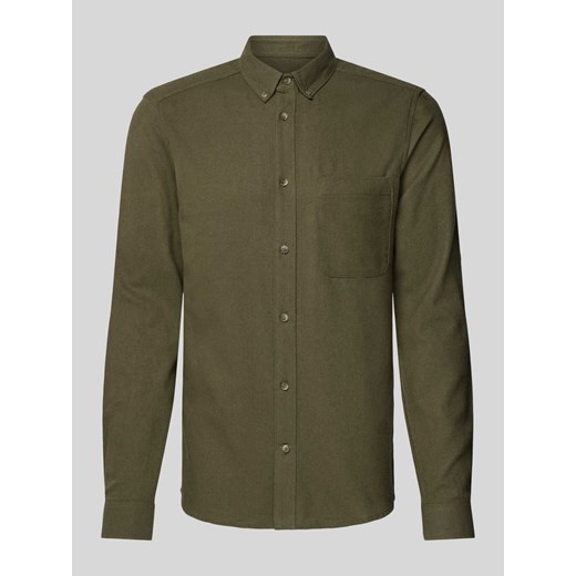 Koszula casualowa o kroju slim fit z kieszenią na piersi model ‘GUDMUND’ ze sklepu Peek&Cloppenburg  w kategorii Koszule męskie - zdjęcie 174810878
