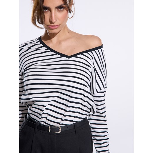 Sinsay - Bluzka z długimi rękawami - wielobarwny Sinsay L Sinsay