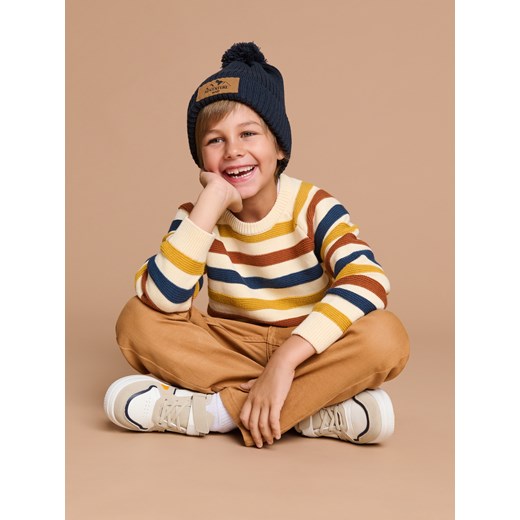 Sinsay - Jeansy straight fit - brązowy Sinsay 104 Sinsay