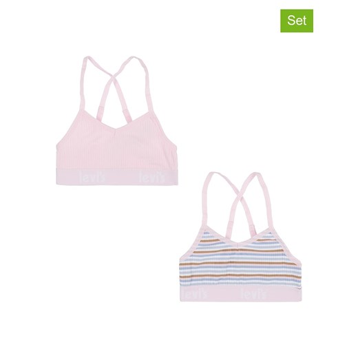 Levi&apos;s Kids Topy (2 szt.) w kolorze jasnoróżowym ze sklepu Limango Polska w kategorii Podkoszulki dziecięce - zdjęcie 174816105