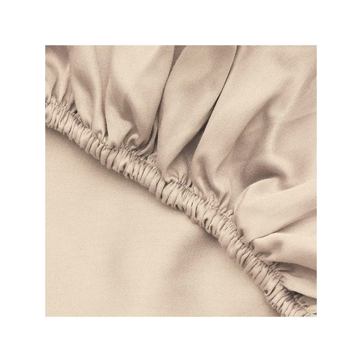 Elizabed Satynowe prześcieradło w kolorze beżowym na gumce Elizabed 180x200 cm okazyjna cena Limango Polska