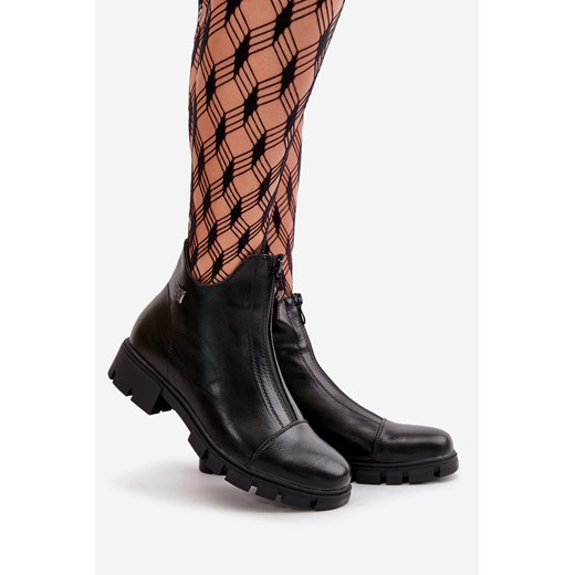 Botki Pe2 na płaskiej podeszwie eleganckie 