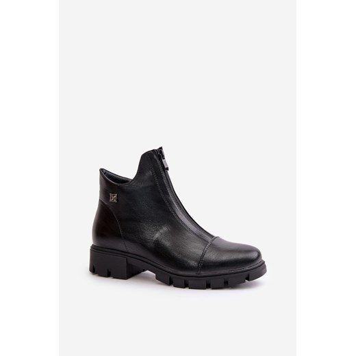 Botki Pe2 na zamek na płaskiej podeszwie 