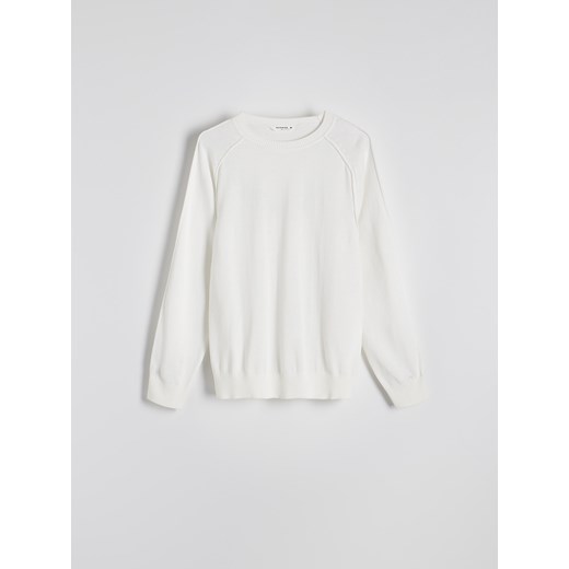 Reserved - Gładki sweter - złamana biel Reserved S Reserved