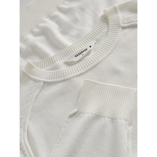 Reserved - Gładki sweter - złamana biel Reserved XXL Reserved