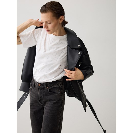 Bluzka damska Reserved casual z długimi rękawami z okrągłym dekoltem 