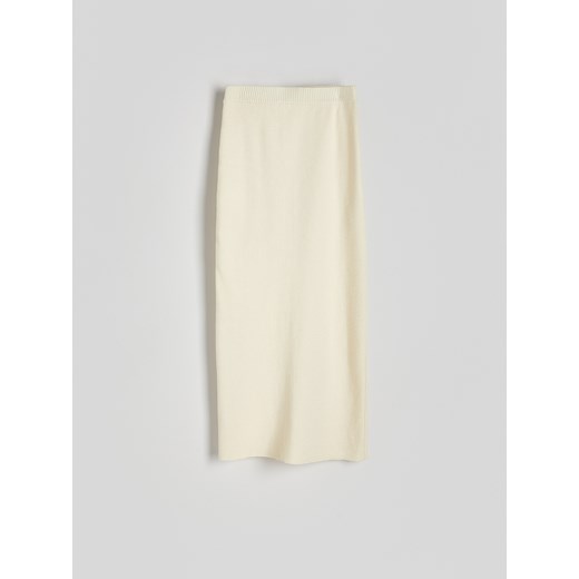 Reserved - Spódnica midi - kremowy Reserved M Reserved