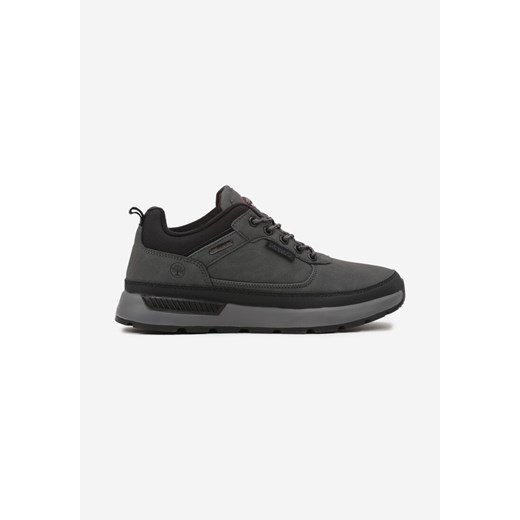 Ciemnoszare Buty Sportowe Sneakersy na Grubej Podeszwie Ozdobione Aplikacją Terevina ze sklepu born2be.pl w kategorii Buty sportowe męskie - zdjęcie 174821905