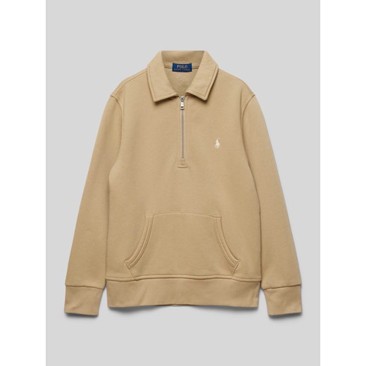 Bluza z wykładanym kołnierzem i zamkiem błyskawicznym ze sklepu Peek&Cloppenburg  w kategorii Bluzy chłopięce - zdjęcie 174822567