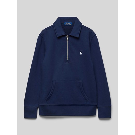 Bluza z wykładanym kołnierzem i zamkiem błyskawicznym ze sklepu Peek&Cloppenburg  w kategorii Bluzy chłopięce - zdjęcie 174822626