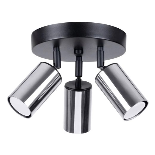 Lampa sufitowa 3 ruchome tuby czarny + chrom - 4S A572 G2-B28 ze sklepu Edinos.pl w kategorii Lampy podłogowe - zdjęcie 174823849