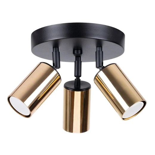 Lampa sufitowa z trzema reflektorami czarny + złoty - A572 D5-M37 ze sklepu Edinos.pl w kategorii Lampy podłogowe - zdjęcie 174823855