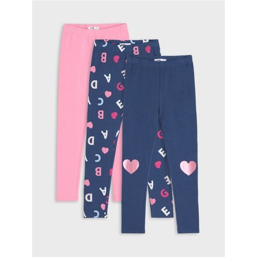 Sinsay - Legginsy 3 pack - wielobarwny ze sklepu Sinsay w kategorii Spodnie dziewczęce - zdjęcie 174826065