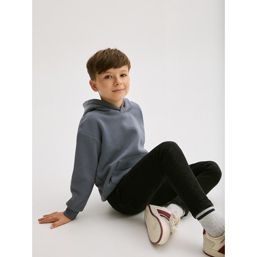 Reserved - Jeansy slim z dziurami - czarny Reserved 170 (13-14 lat) Reserved