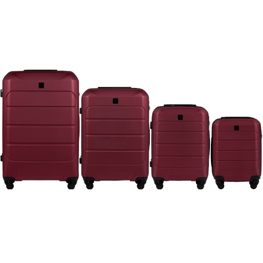ZESTAW 4 WALIZEK WINGS GANNET MAROON ze sklepu WINGS w kategorii Walizki - zdjęcie 174834619