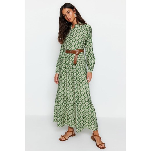 trendyol Sukienka w kolorze zielono-białym Trendyol 38 okazyjna cena Limango Polska