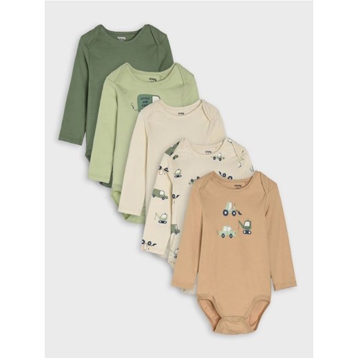 Sinsay - Body 5 pack - beżowy ze sklepu Sinsay w kategorii Odzież dla niemowląt - zdjęcie 174837647