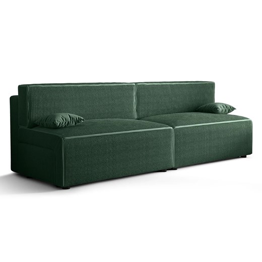 Zielona rozkładana sztruksowa sofa z funkcją spania A5-D08 ze sklepu Edinos.pl w kategorii Sofy i kanapy - zdjęcie 174838709