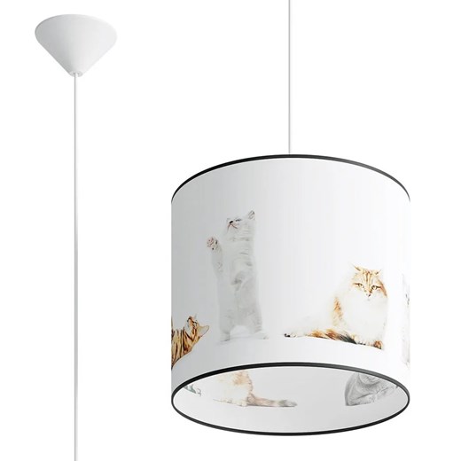Dekoracyjna lampa sufitowa wisząca w koty dla dzieci - 3X A590 S9-C02 ze sklepu Edinos.pl w kategorii Lampy dziecięce - zdjęcie 174838995