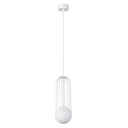 Biała lampa wisząca druciana ze szklanym kloszem - 2X A606 R6-E60 ze sklepu Edinos.pl w kategorii Lampy wiszące - zdjęcie 174840636