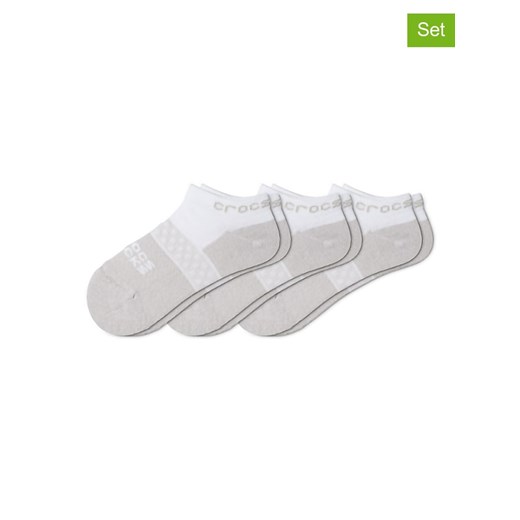 Crocs Skarpety (3 pary) w kolorze szarym ze sklepu Limango Polska w kategorii Skarpetki dziecięce - zdjęcie 174840827