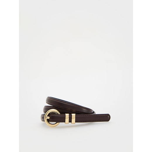 Reserved - Pasek ze skórą - mahoniowy - id: 738BC-93X - marki Reserved - 174842138 Reserved - Pasek ze skórą - mahoniowy ze sklepu Reserved w kategorii Paski damskie - zdjęcie 174842138