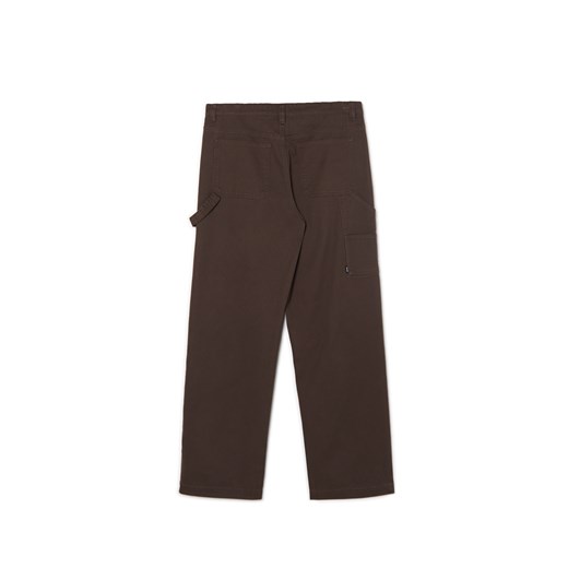 Cropp - Brązowe spodnie wide leg - brązowy Cropp 32 Cropp