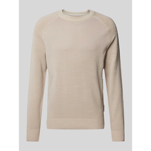 Sweter z dzianiny z prążkowanymi wykończeniami ze sklepu Peek&Cloppenburg  w kategorii Swetry męskie - zdjęcie 174843448