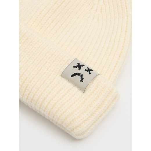 Cropp - Kremowa czapka dockerka - kremowy Cropp Uniwersalny Cropp