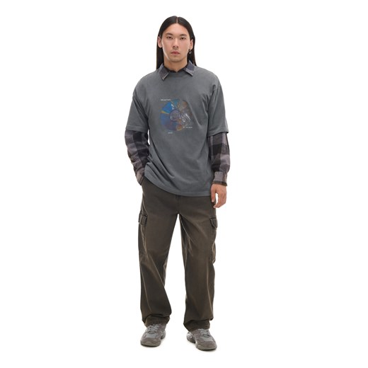 Cropp - Jeansy baggy z kieszeniami cargo - brązowy Cropp 32/34 Cropp
